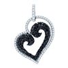 Image 1 : 10KT White Gold 0.84CT DIAMOND HEART PENDANT