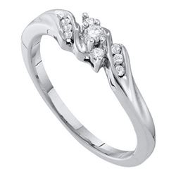 10KT White Gold 0.10CTW DIAMOND PROMISE RING