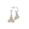 Image 1 : 10KT White Gold 0.50CTW-Diamond MICRO-PAVE EARRING