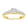 Image 1 : 10K Yellow-gold 0.33CTW DIAMOND FASHION RING