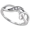 Image 1 : 925 Sterling Silver White 0.03CT DIAMOND FASHION RING
