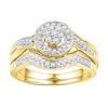Image 1 : 10K Yellow-gold 0.33CTW DIAMOND BRIDAL SET