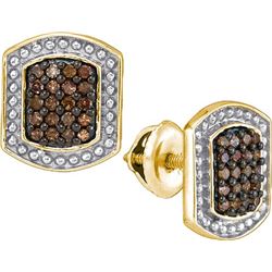 10K Yellow-gold 0.33CTW DIAMOND MICRO PAVE EARRING