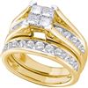 Image 1 : 10K Yellow-gold 0.47CT DIAMOND INVISIBLE BRIDAL SET