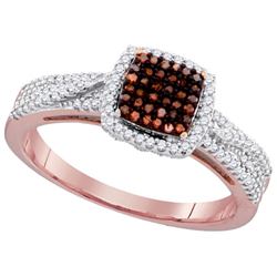 10KT Rose Gold 0.33CTW DIAMOND MICRO-PAVE RING