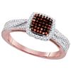 Image 1 : 10KT Rose Gold 0.33CTW DIAMOND MICRO-PAVE RING