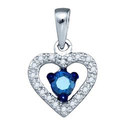 10KT White Gold 0.27CT DIAMOND HEART PENDANT