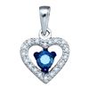 Image 1 : 10KT White Gold 0.27CT DIAMOND HEART PENDANT