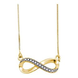 10KT Yellow Gold 0.06CTW DIAMOND FASHION NECKLACE