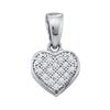 Image 1 : 925 Sterling Silver White 0.05CT DIAMOND HEART PENDANT
