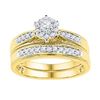 Image 1 : 10K Yellow-gold 0.40CTW DIAMOND BRIDAL SET