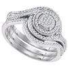 Image 1 : 10KT White Gold 0.33CTW DIAMOND MICRO-PAVE BRIDAL RING