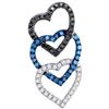 Image 1 : 10KT White Gold 0.30CTW DIAMOND HEART PENDANT