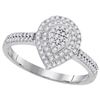 Image 1 : 10KT White Gold 0.33CTW DIAMOND MICRO-PAVE RING