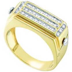 10K Yellow-gold 0.25CT DIAMOND FASHION MENS RING