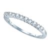 Image 1 : 10KT White Gold 0.16CTW DIAMOND FASHION BAND