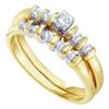 Image 1 : 10K Yellow-gold 0.42CTW DIAMOND LADIES BRIDAL SET