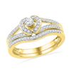 Image 1 : 10K Yellow-gold 0.33CTW DIAMOND FASHION BRIDAL SET