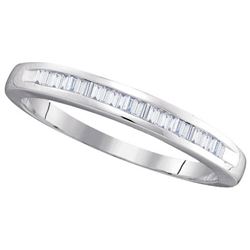 10KT White Gold 0.25CTW BAGGUETTE DIAMOND LADIES FASHIO