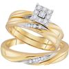 Image 1 : 10K Yellow-gold 0.19CTW DIAMOND FASHION TRIO-SET