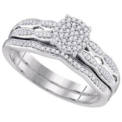 10KT White Gold 0.25CTW DIAMOND BRIDAL SET