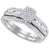 Image 1 : 10KT White Gold 0.25CTW DIAMOND BRIDAL SET