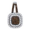Image 1 : 10KT White Gold 0.51CT COGNAC DIAMOND FASHION PENDANT