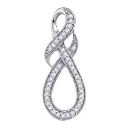 10KT White Gold 0.20CTW DIAMOND FASHION PENDANT