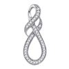 Image 1 : 10KT White Gold 0.20CTW DIAMOND FASHION PENDANT