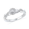 Image 1 : 10KT White Gold 0.16CTW DIAMOND FASHION RING