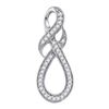 Image 1 : 10KT White Gold 0.20CTW DIAMOND FASHION PENDANT