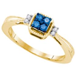 10K Yellow-gold 0.15CTW DIAMOND FASHION RING