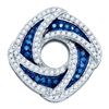 Image 1 : 10KT White Gold 0.55CTW BLUE DIAMOND FASHION PENDANT