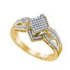 Image 1 : 10K Yellow-gold 0.25CT DIAMOND MICRO PAVE RING