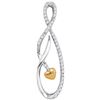Image 1 : 925 Sterling Silver White Two Tone 0.10CT DIAMOND FASHI