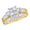 Image 1 : 10KT Yellow Gold 0.53CTW DIAMOND PRIINCESS CENTER BRIDA