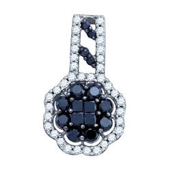 10KT White Gold 1.17CTW DIAMOND FASHION PENDANT