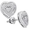 Image 1 : 10KT White Gold 0.31CTW DIAMOND MICRO-PAVE EARRING