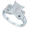 Image 1 : 10KT White Gold 0.33CTW DIAMOND MICRO PAVE RING
