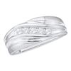 Image 1 : 14KT White Gold 0.25CT DIAMOND FASHION MENS BAND