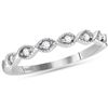 Image 1 : 14kt White Gold Womens Round Diamond Stackable Band Rin