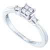 Image 1 : 14KT White Gold 0.25CTW DIAMOND LADIES INVISIBLE RING