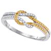 10KT White Gold 0.18CTW-Diamond MICRO-PAVE RING