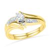 Image 1 : 10K Yellow-gold 0.20CTW DIAMOND FASHION RING