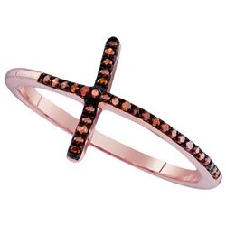 10KT Rose Gold 0.10CTW DIAMOND MICRO-PAVE RING