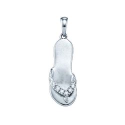 925 Sterling Silver White 0.05CTW DIAMOND LADIES FASHIO