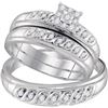 Image 1 : 10KT White Gold 0.33CTW DIAMOND FASHION TRIO-SET