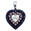 Image 1 : 14KT White Gold 0.50CTW COGNAC DIAMOND FASHION PENDANT