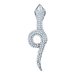 10KT White Gold 0.40CTW DIAMOND MICRO-PAVE PENDANT