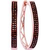 Image 1 : 10KT Rose Gold 0.33CTW RED DIAMOND FASHION HOOPS